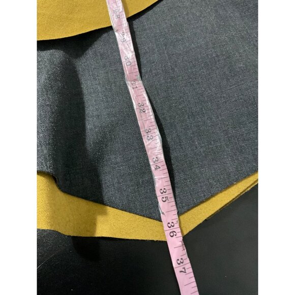 Elizabeth & James Charcoal Fit Flare Dress With Mustard Hem Detail size 10 - Picture 12 of 13